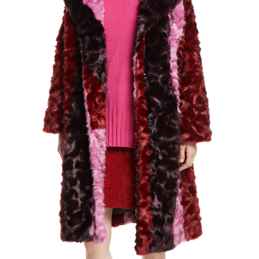 ❌SOLD❌NWT MCQ ALEXANDER MCQUEEN  Faux Fur Coat - Picture 3 of 16